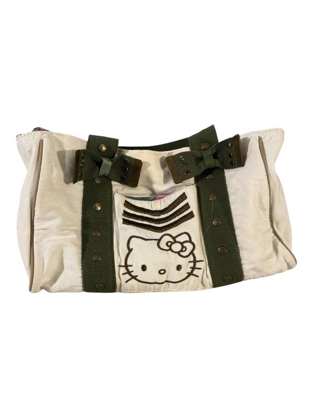 Hello Kitty Cream and Olive Canvas Tote